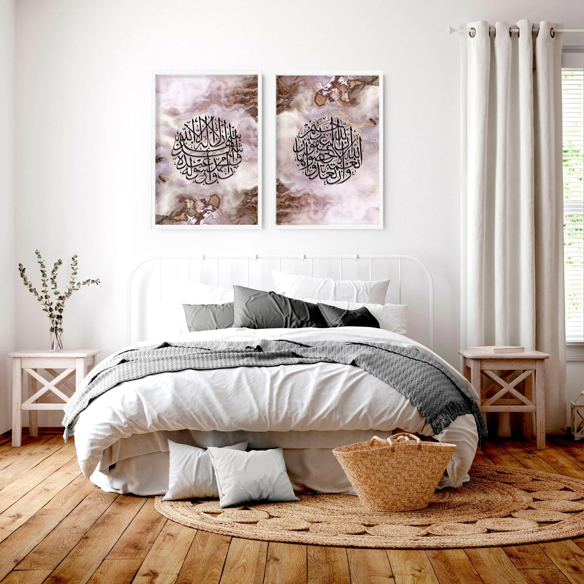 Allahu Akbar in Arabic prints for bedroom | set of 2 wall art prints - Image 4