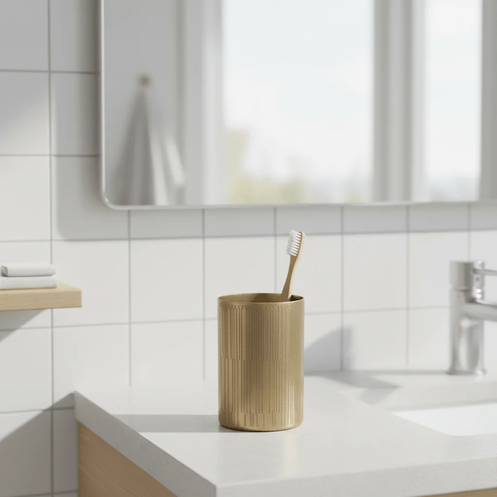 Allegra 300ml Gold Finish Aluminium Tumbler - Image 3