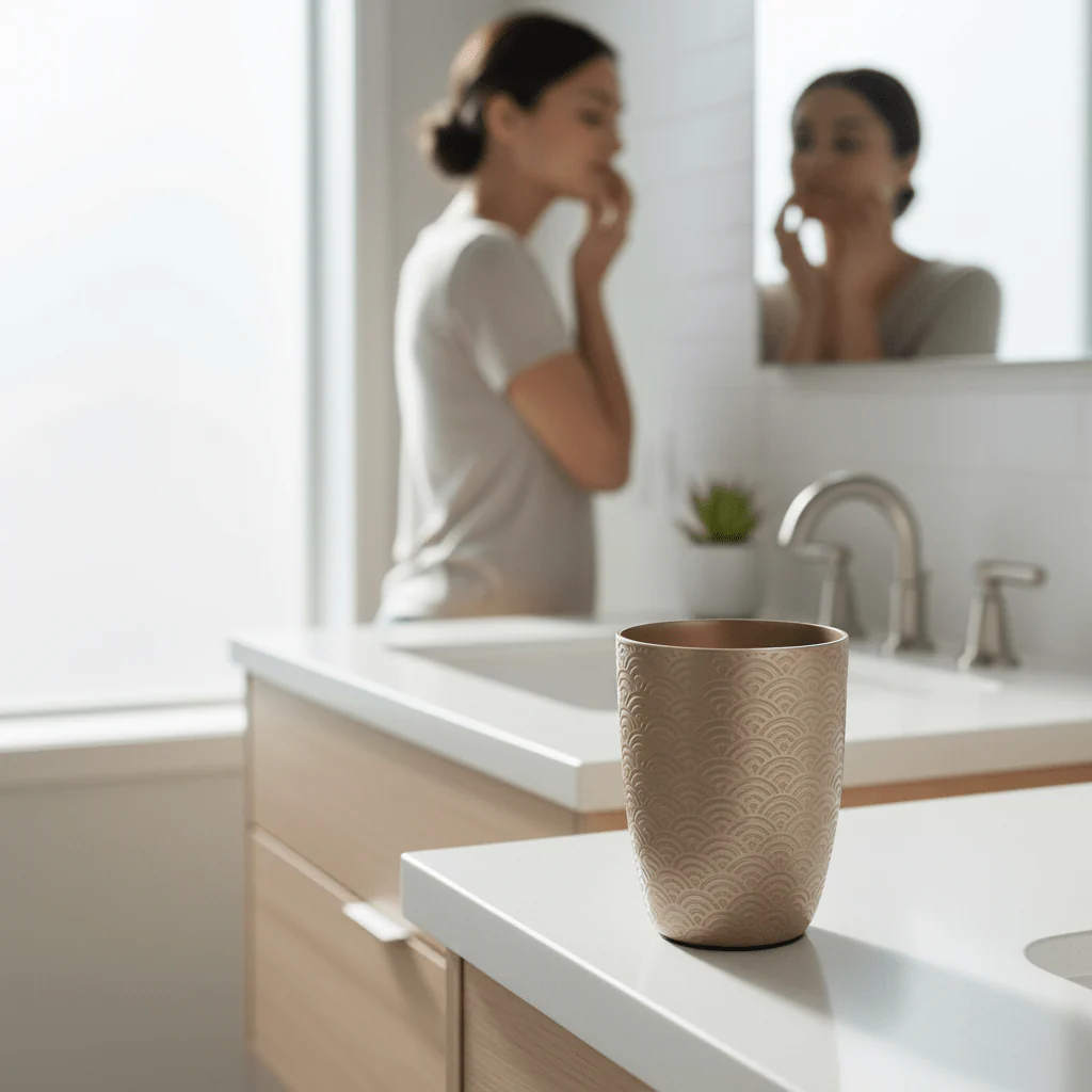 Allegra Aluminium Bathroom Tumbler - Image 2