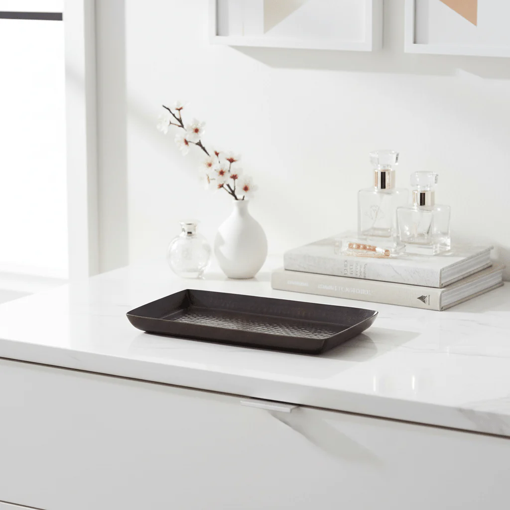 Allegra Aluminium Dark Bronze Finish Tray - Image 4