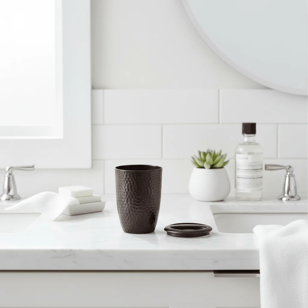 Allegra Bronze Finish Toothbrush Holder - Image 4