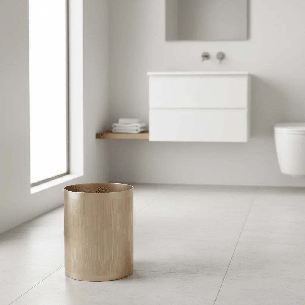Allegra Champagne Finish Waste Bin - Image 4