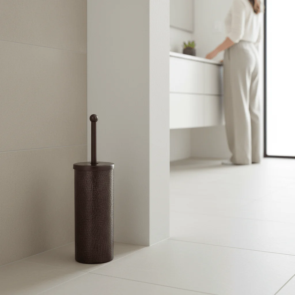 Allegra Dark Bronze Finish Aluminium Toilet Brush - Image 2
