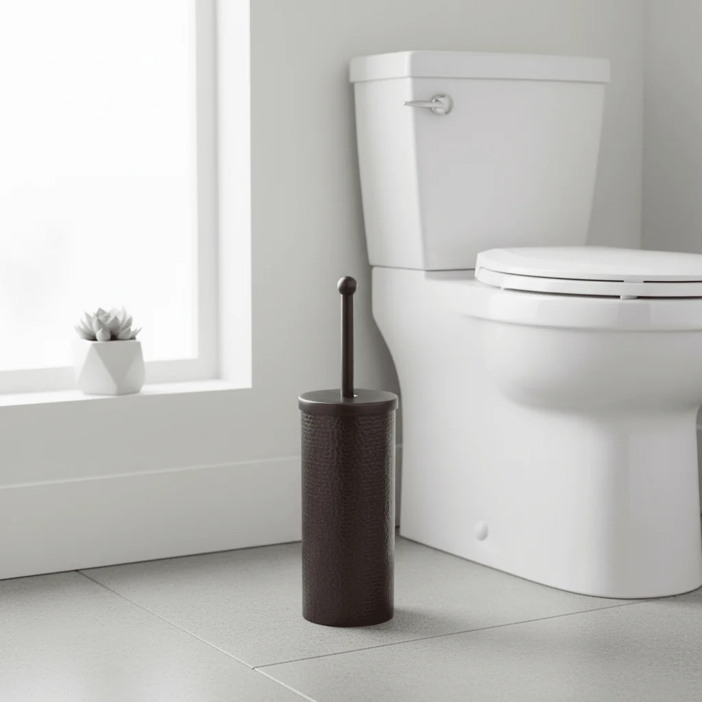 Allegra Dark Bronze Finish Aluminium Toilet Brush - Image 4
