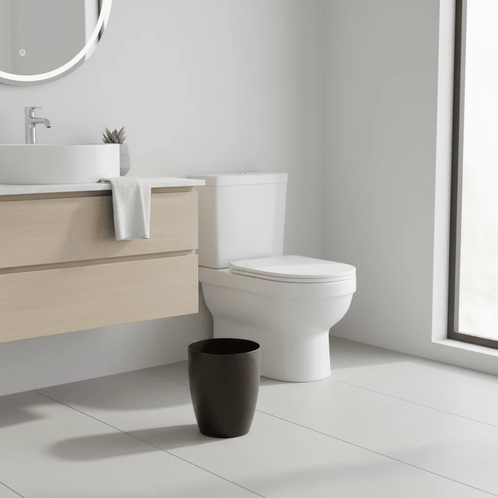 Allegra Dark Bronze Finish Waste Bin - Image 4