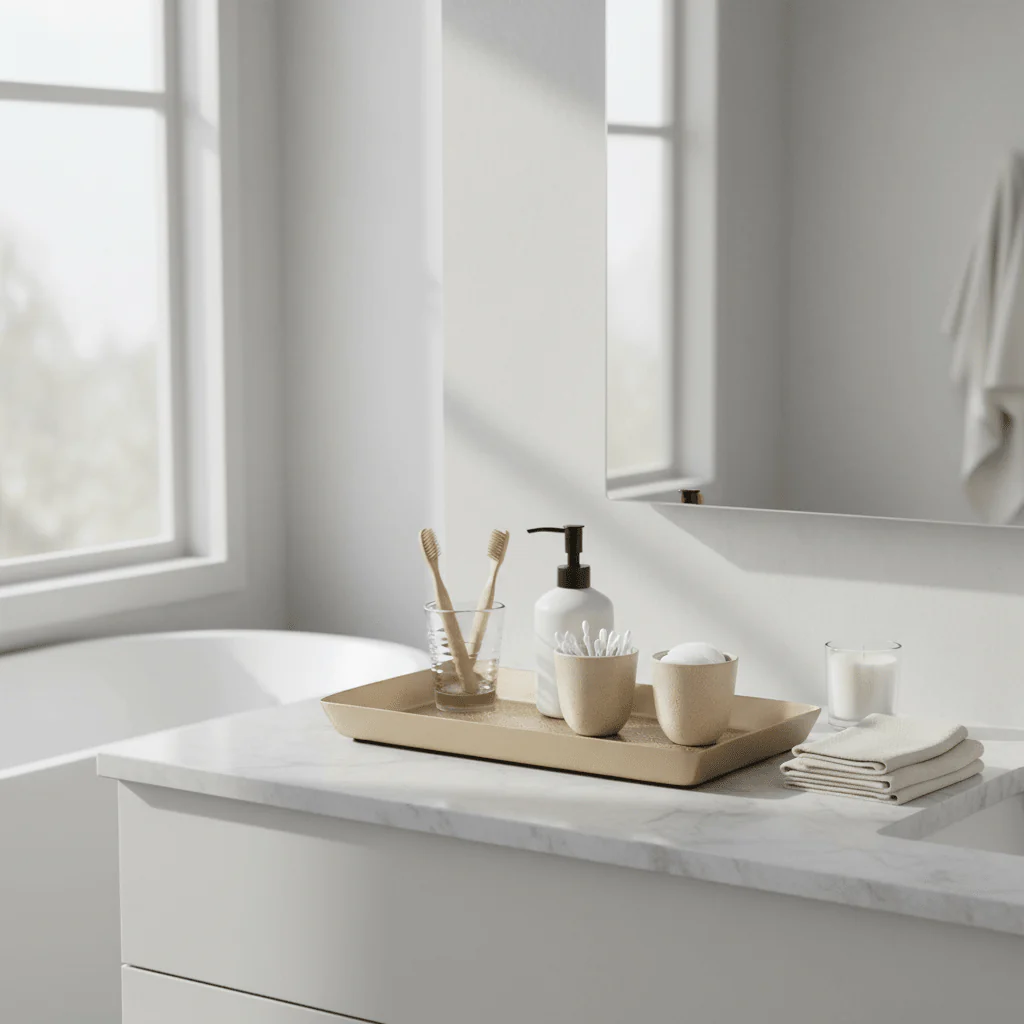 Allegra Etched Metallic Bathroom Tray - Image 3
