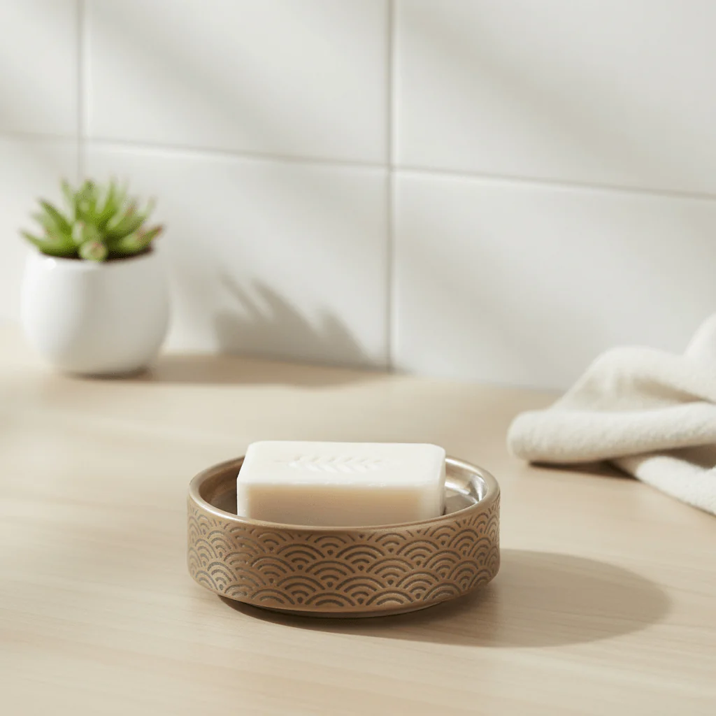 Allegra Etched Metallic Soap Dish - Image 3