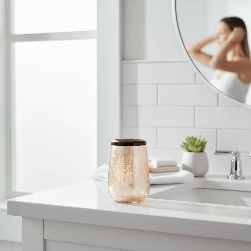Allegra Glass Bathroom Tumbler - Image 2