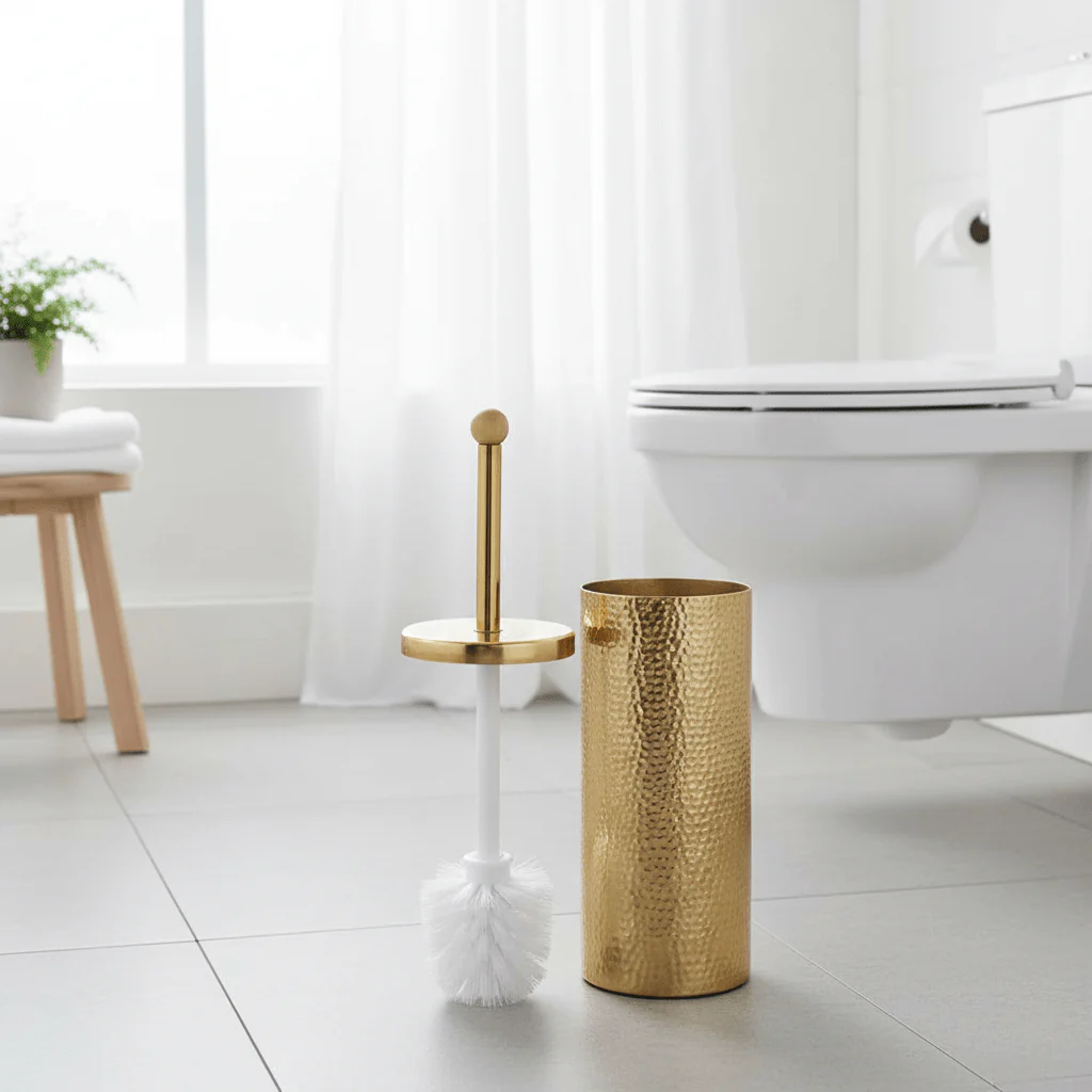 Allegra Gold Finish Toilet Brush - Image 3