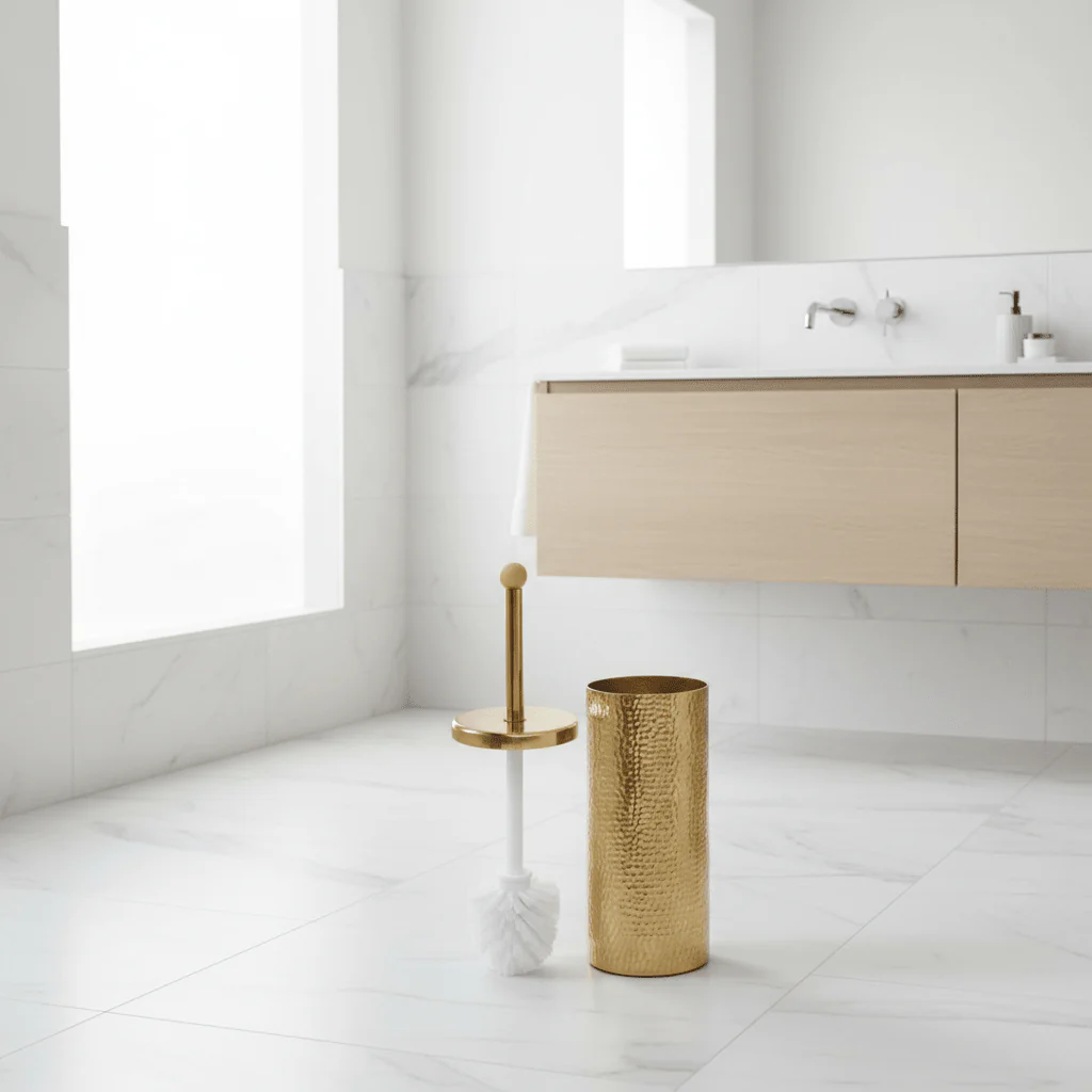 Allegra Gold Finish Toilet Brush - Image 4