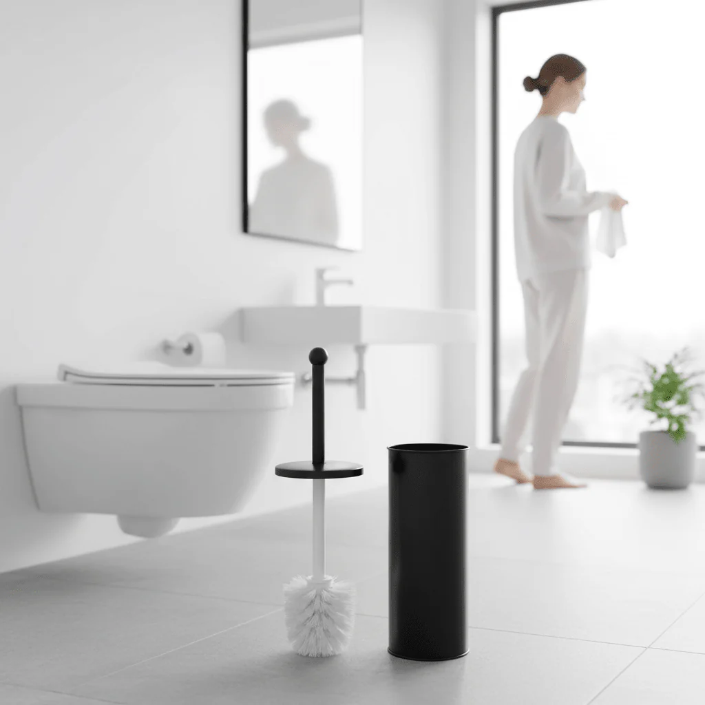 Allegra Kiara Black Toilet Brush - Image 2