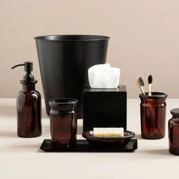 Allegra Kiara Brown Glass Toothbrush Holder - Image 10