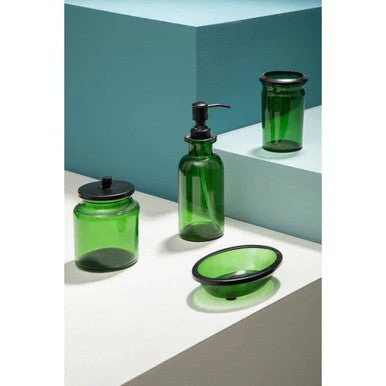 Allegra Kiara Green Glass Soap Dish - Image 12