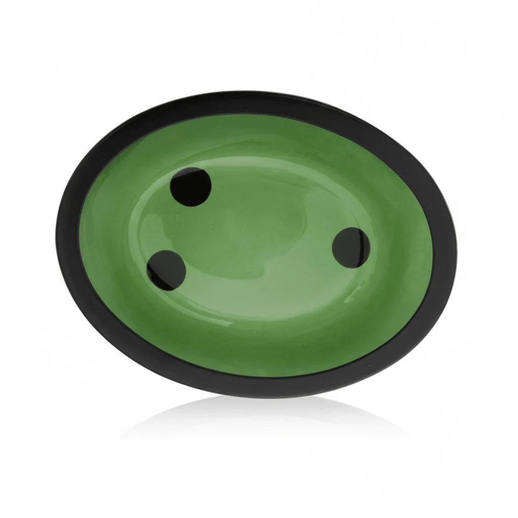 Allegra Kiara Green Glass Soap Dish - Image 5