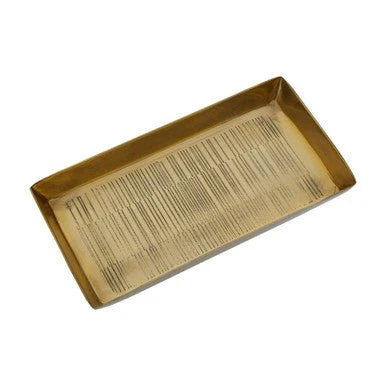 Allegra Line Effect Gold Bathroom Tray - Image 7