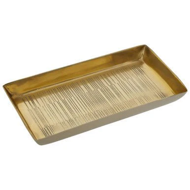 Allegra Line Effect Gold Bathroom Tray - Image 9