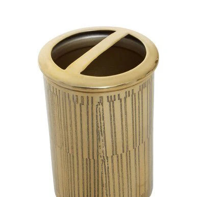 Allegra Line Effect Gold Toothbrush Holder - Image 12