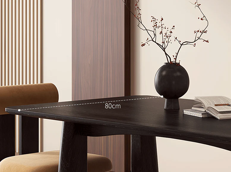 Allison Dining Table, Black, Solid Wood - Image 8