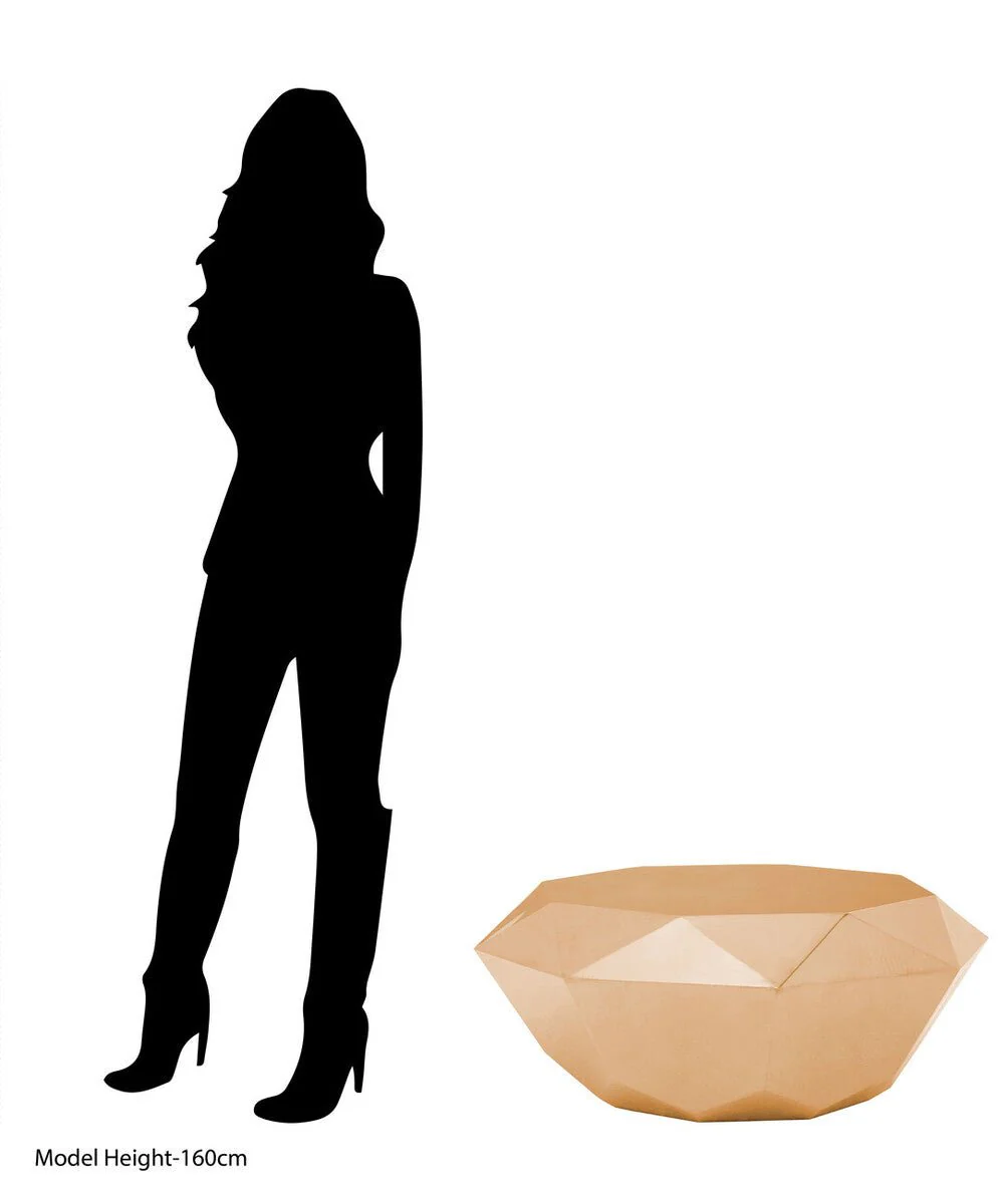 Allure Rose Gold Diamond Cut Coffee Table - Image 16