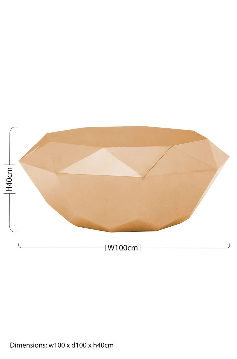 Allure Rose Gold Diamond Cut Coffee Table - Image 17