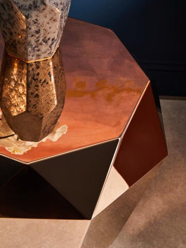 Allure Rose Gold Diamond Cut End Table - Image 9