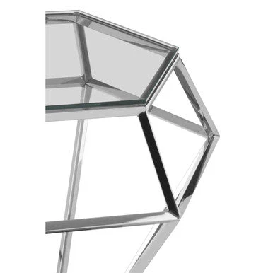Allure Silver Finish Diamond End Table - Image 8