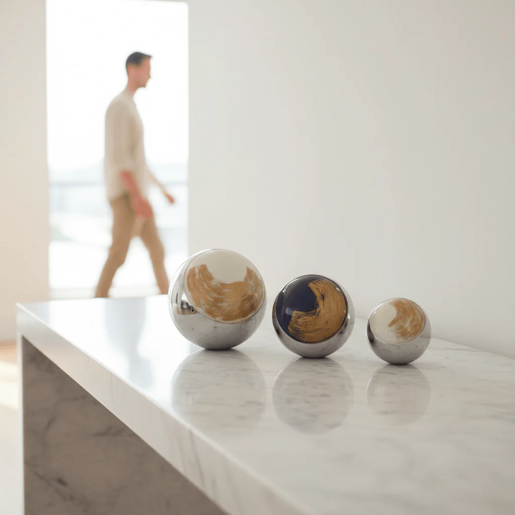 Alma Set Of 3 Deco Brushstroke Balls - Image 2