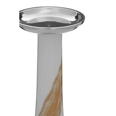 Alma White And Gold Candle Holder - Image 6
