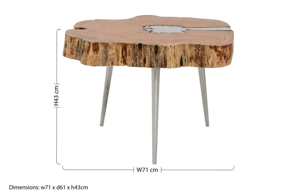 Almora Acacia Wood Log Coffee Table - Image 13