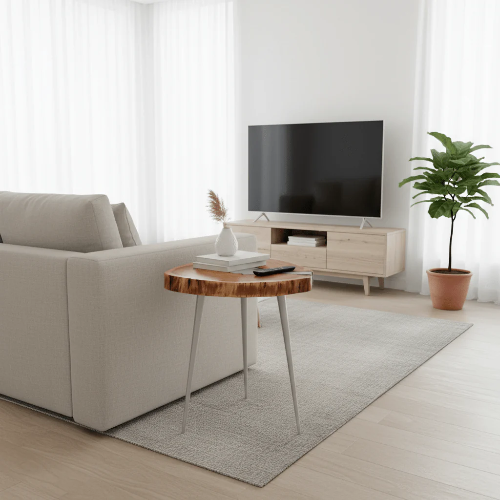 Almora Acacia Wood Log Side Table - Image 4