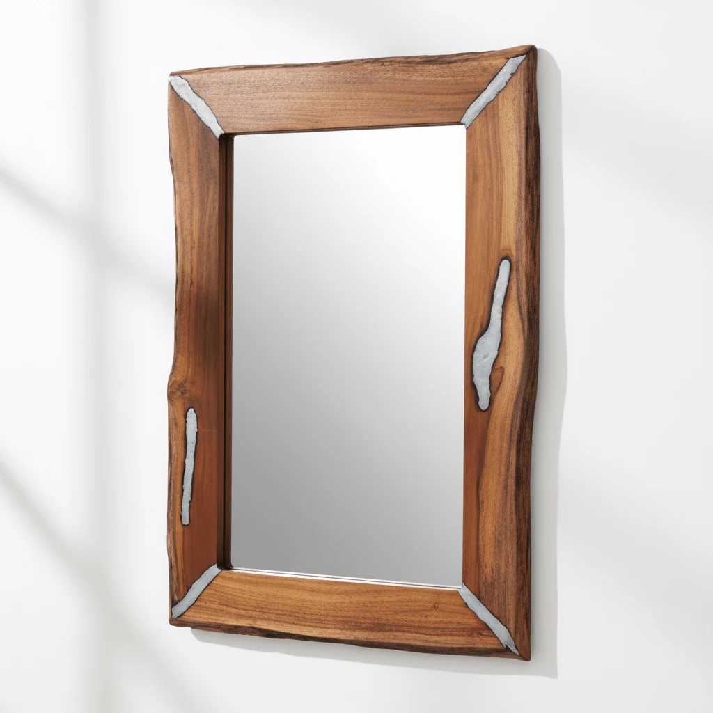 Almora Acacia Wood Wall Mirror - Image 4