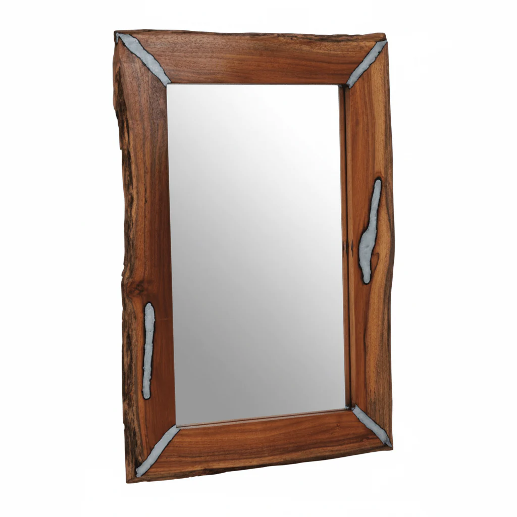 Almora Acacia Wood Wall Mirror - Image 5