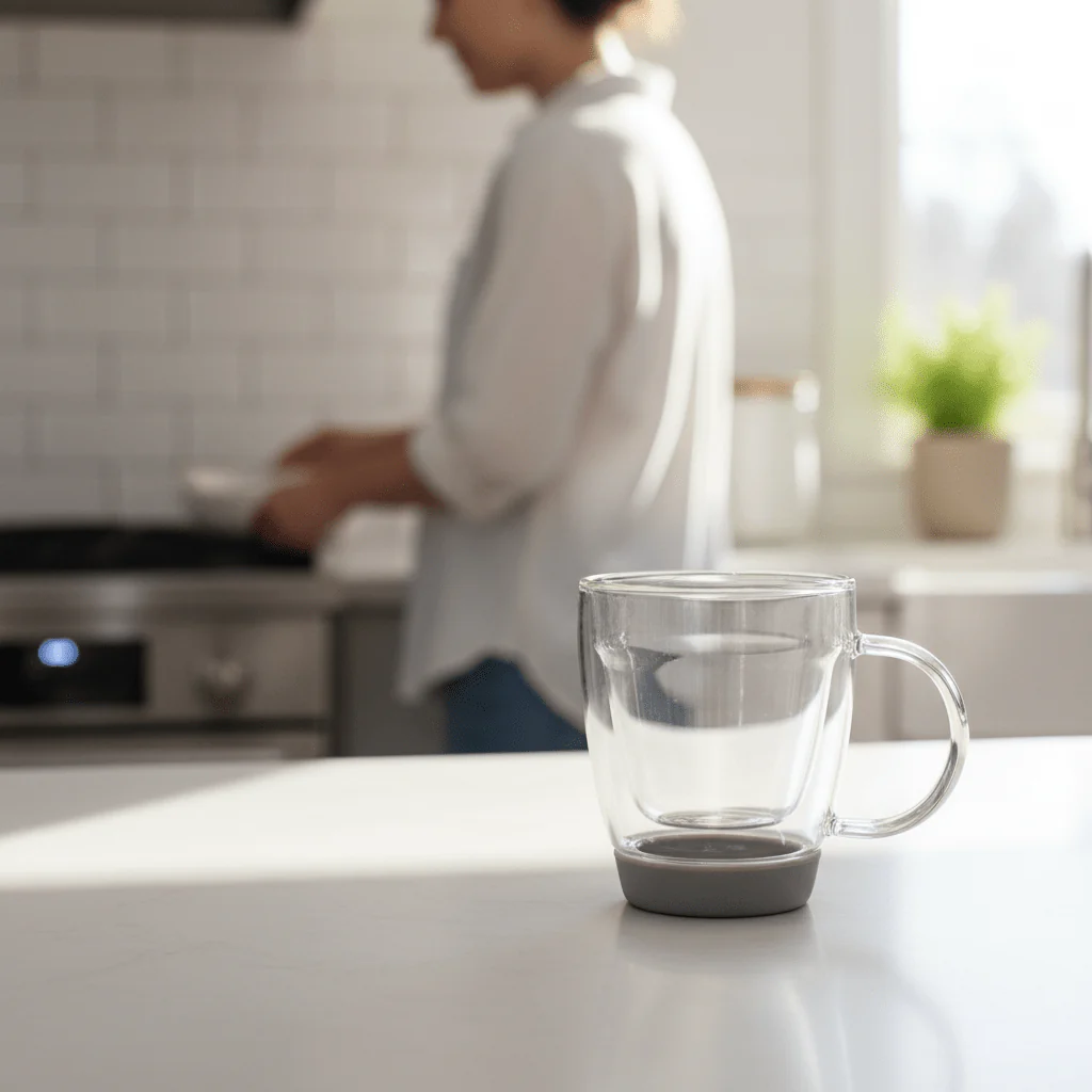 Amari Double Wall Glass Mug 350ml - Image 2