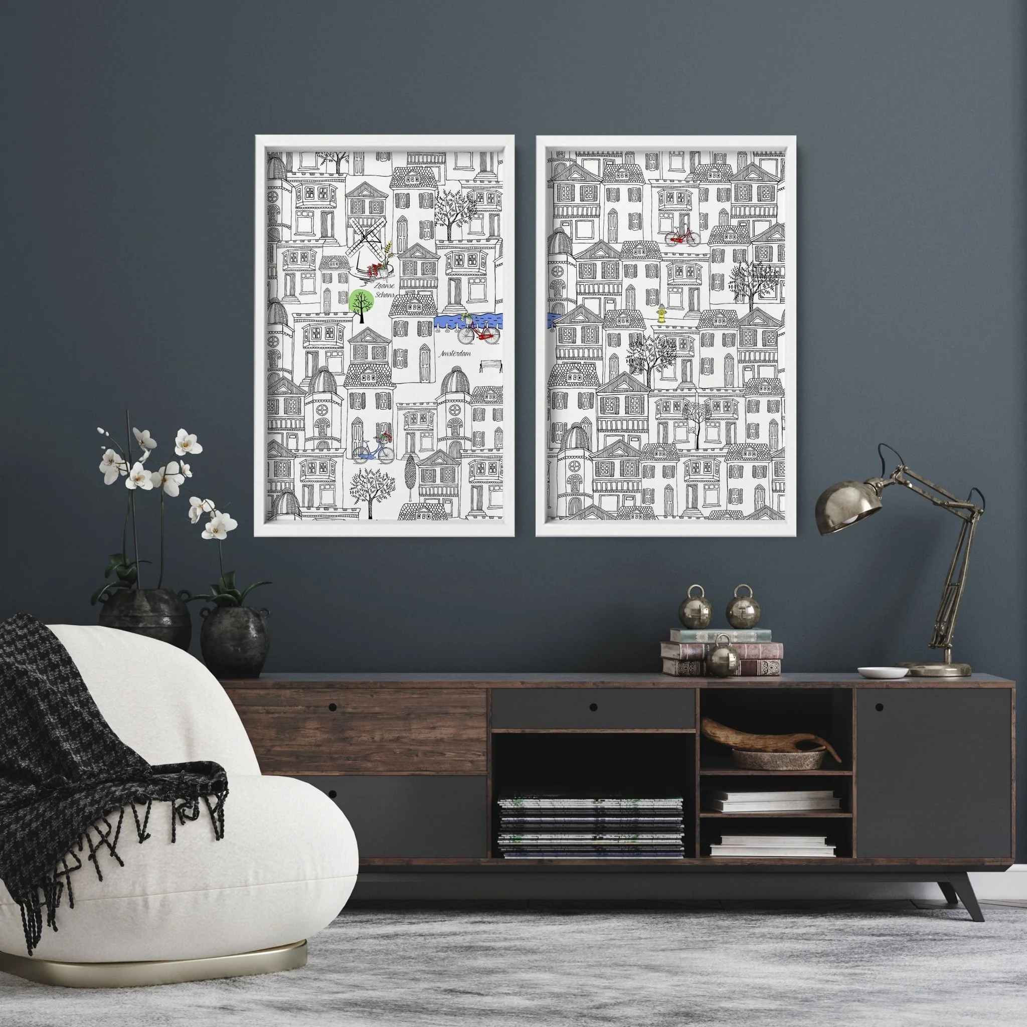 Amsterdam posters | Set of 2 travel wall art - Image 3