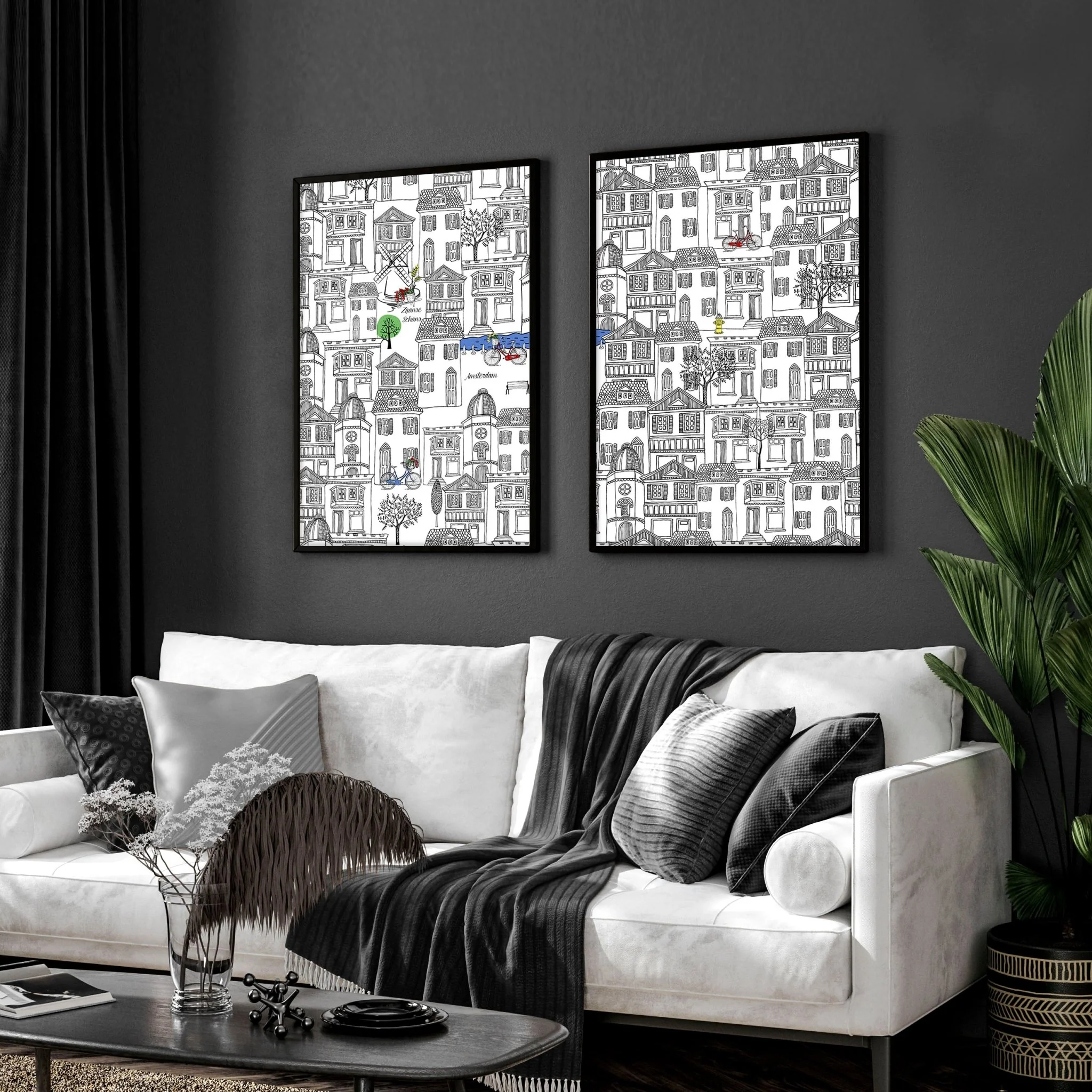 Amsterdam posters | Set of 2 travel wall art - Image 4