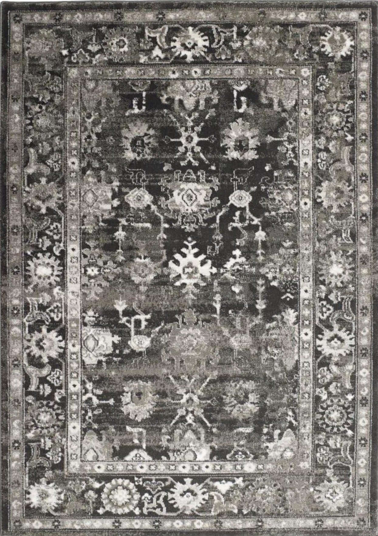 Anatolia Dark Grey Vintage Rug - Image 2