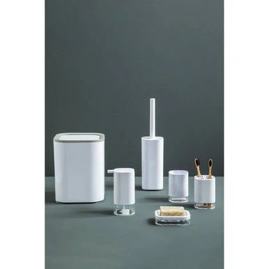 Ando White Acrylic Toilet Brush Holder - Image 8