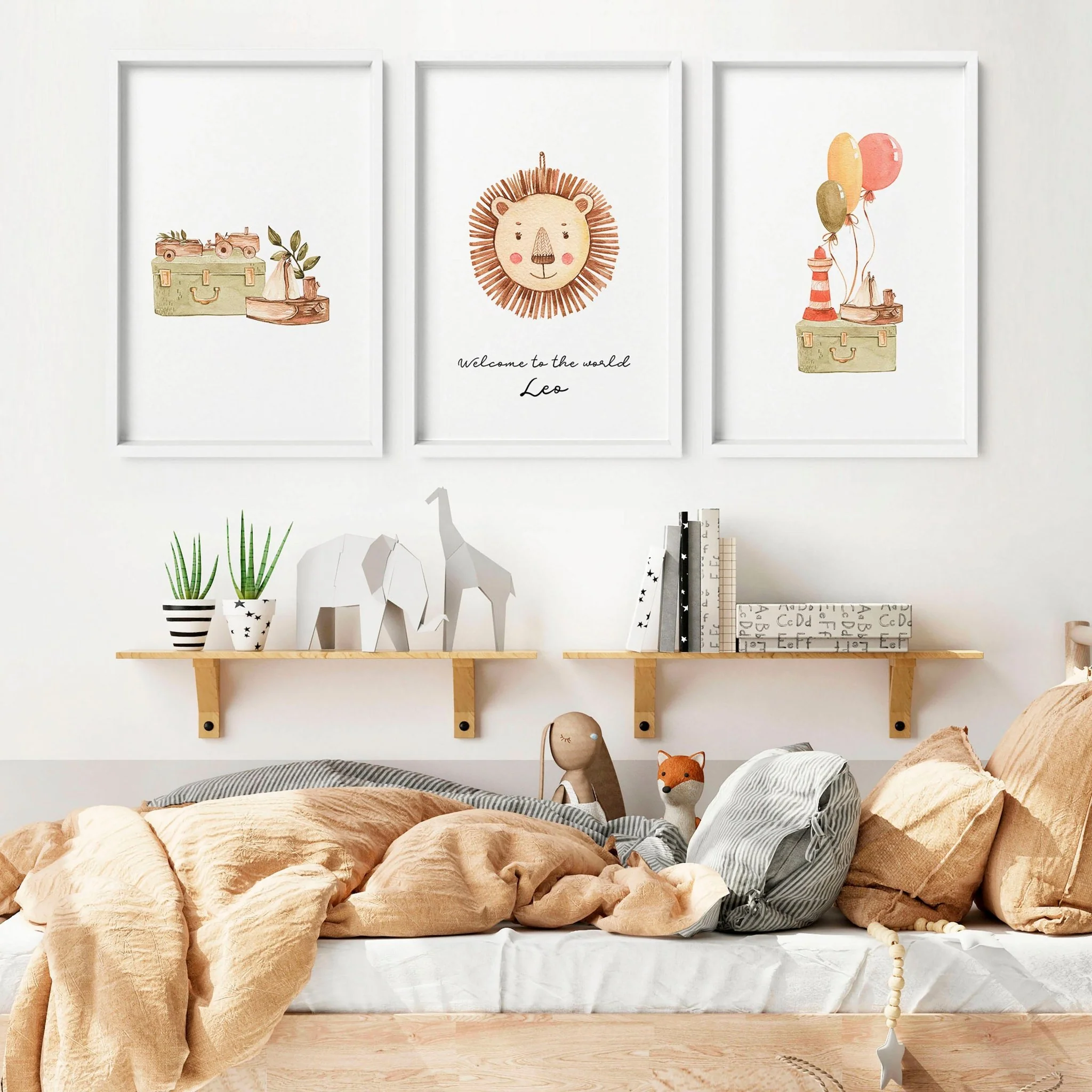 Animal wall art for Nursery | set of 3 wall art prints - Image 3