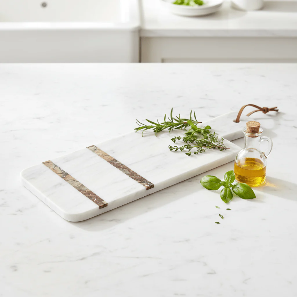 Annika White And Brown Forest Marble Paddle Board - Image 3