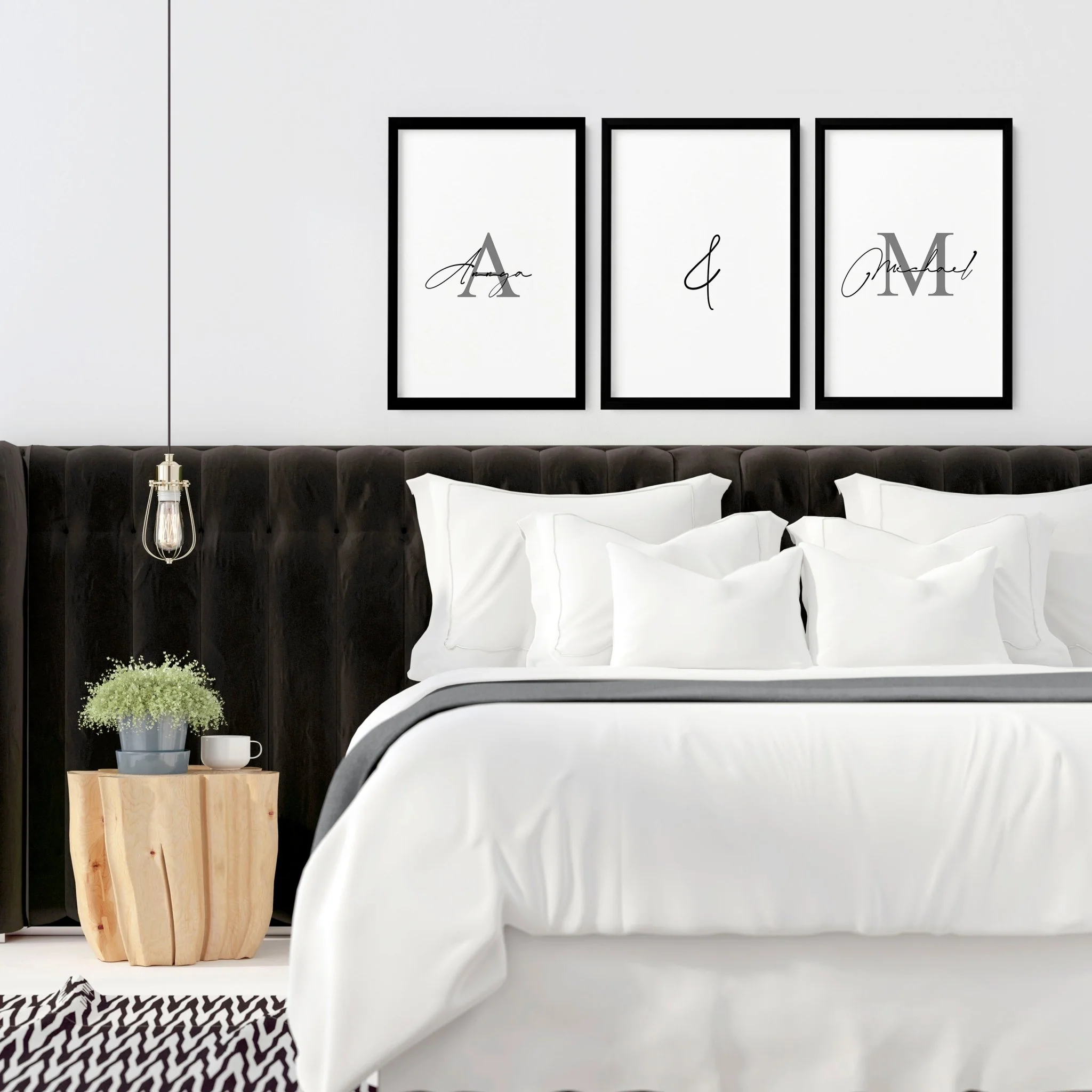 Anniversary gift paper | set of 3 wall art prints for Bedroom - Image 7