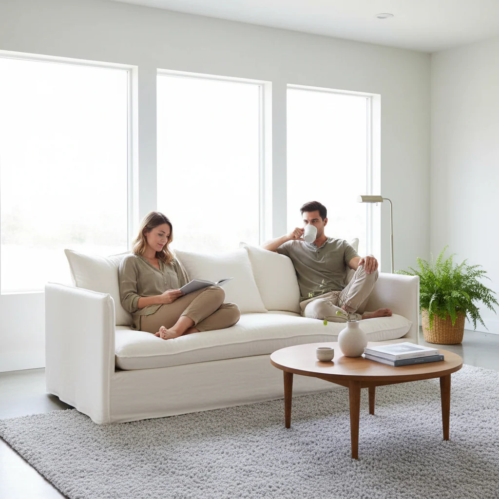 Antibes 3 Seat Cream Sofa - Image 13