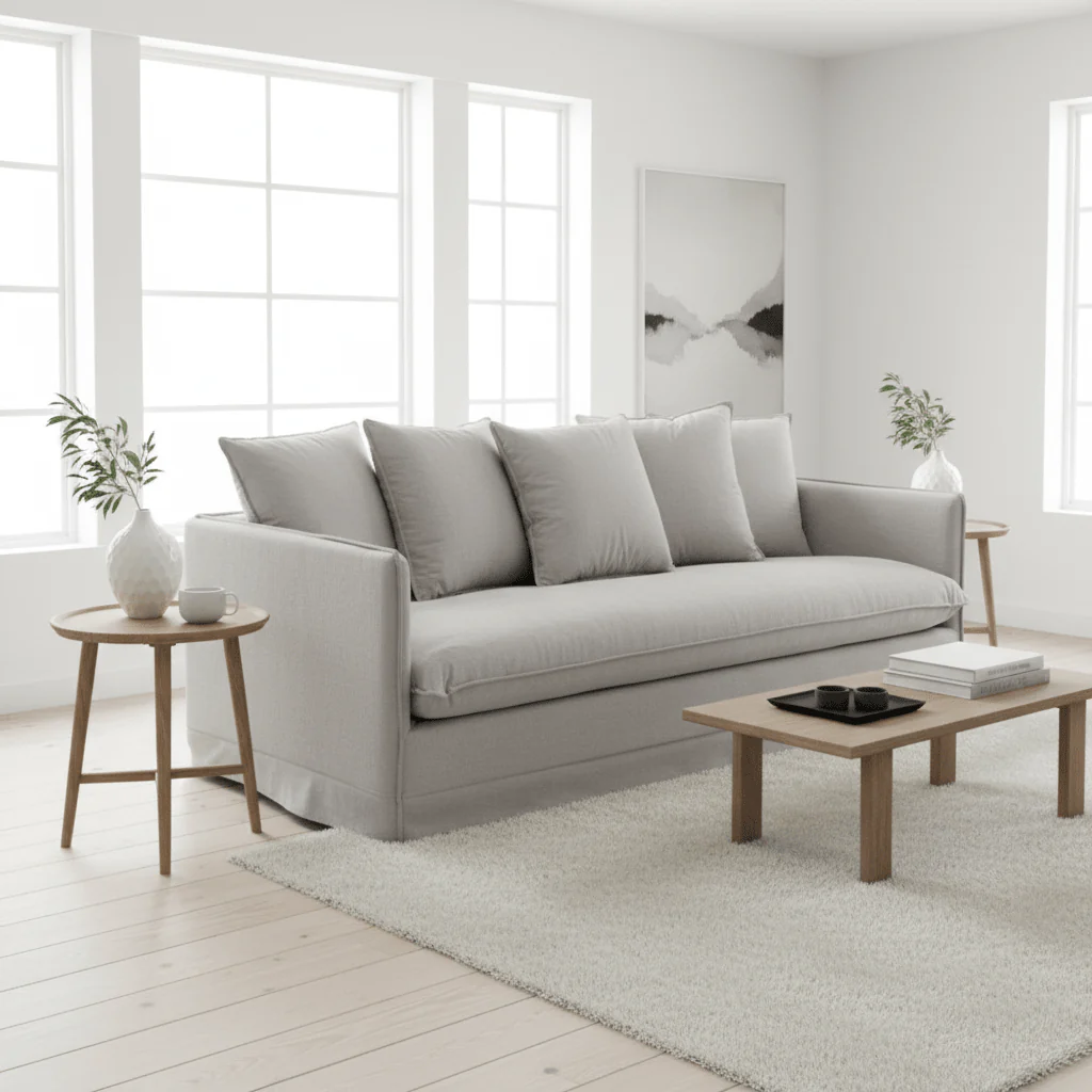 Antibes 3 Seater Grey Sofa - Image 3