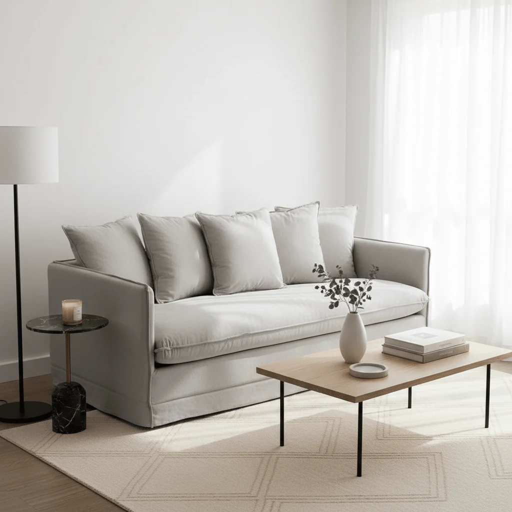 Antibes 3 Seater Grey Sofa - Image 4