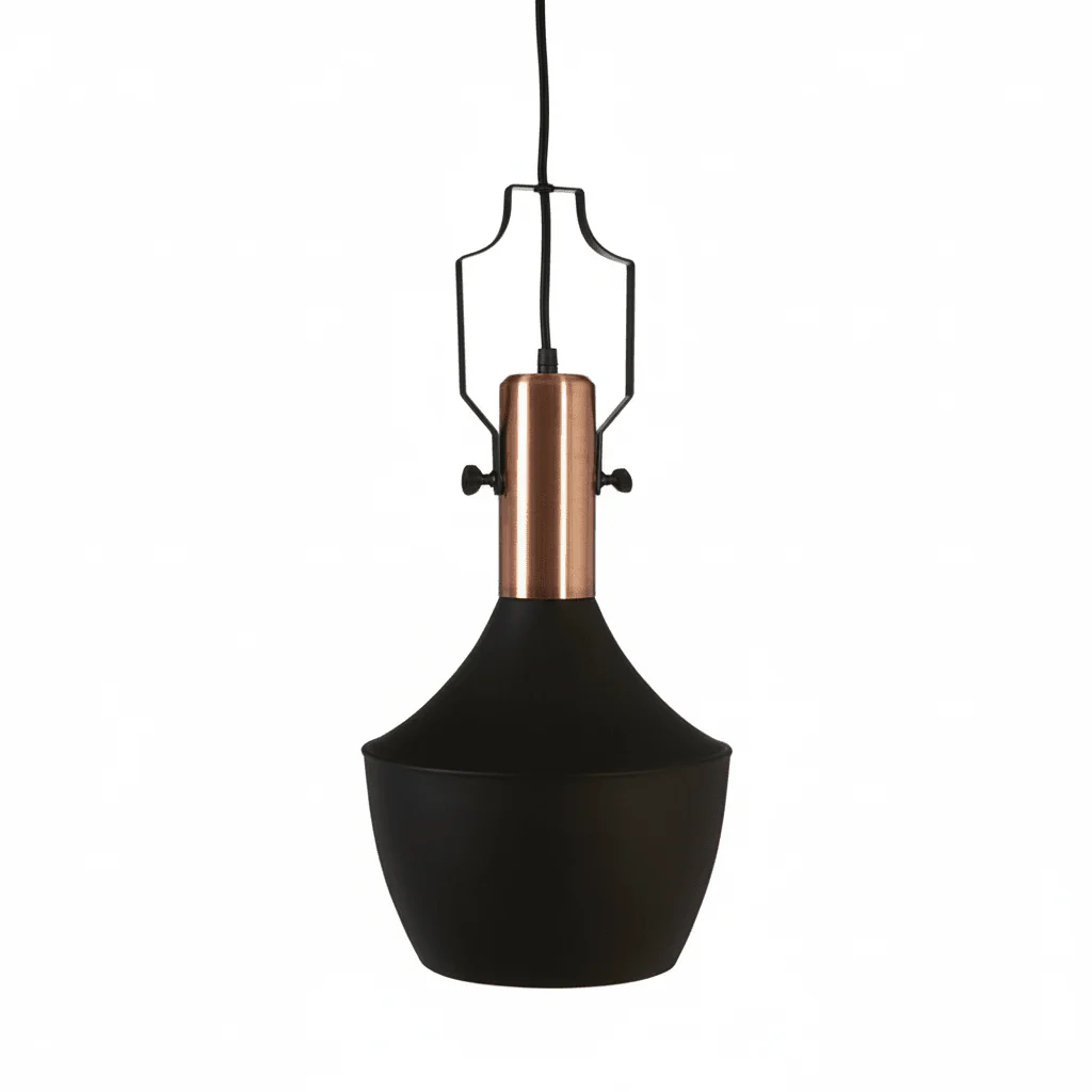 Argo Medium Pendant Light in Black and Copper