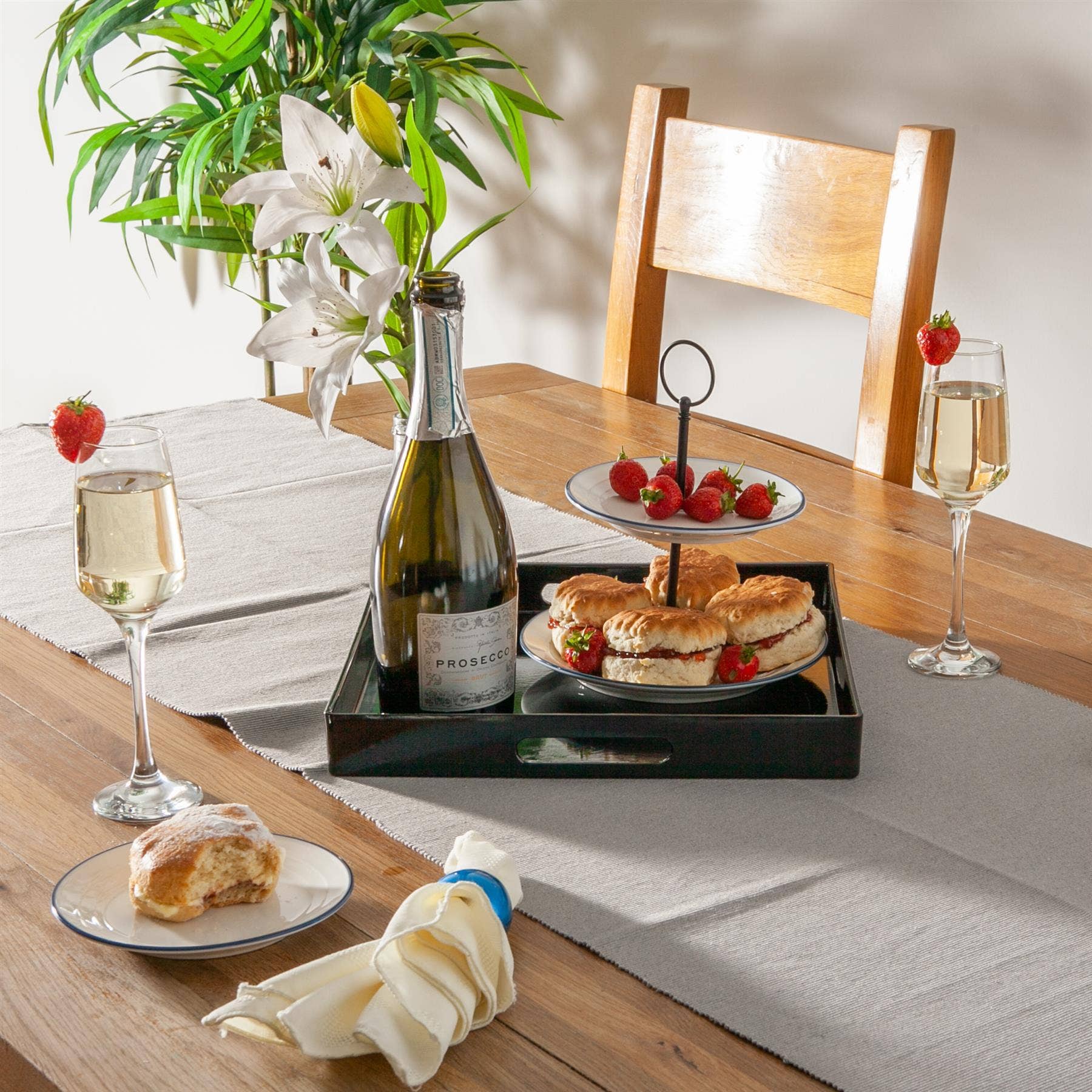 Argon Tableware Square Serving Tray -33cm - Black - Image 2