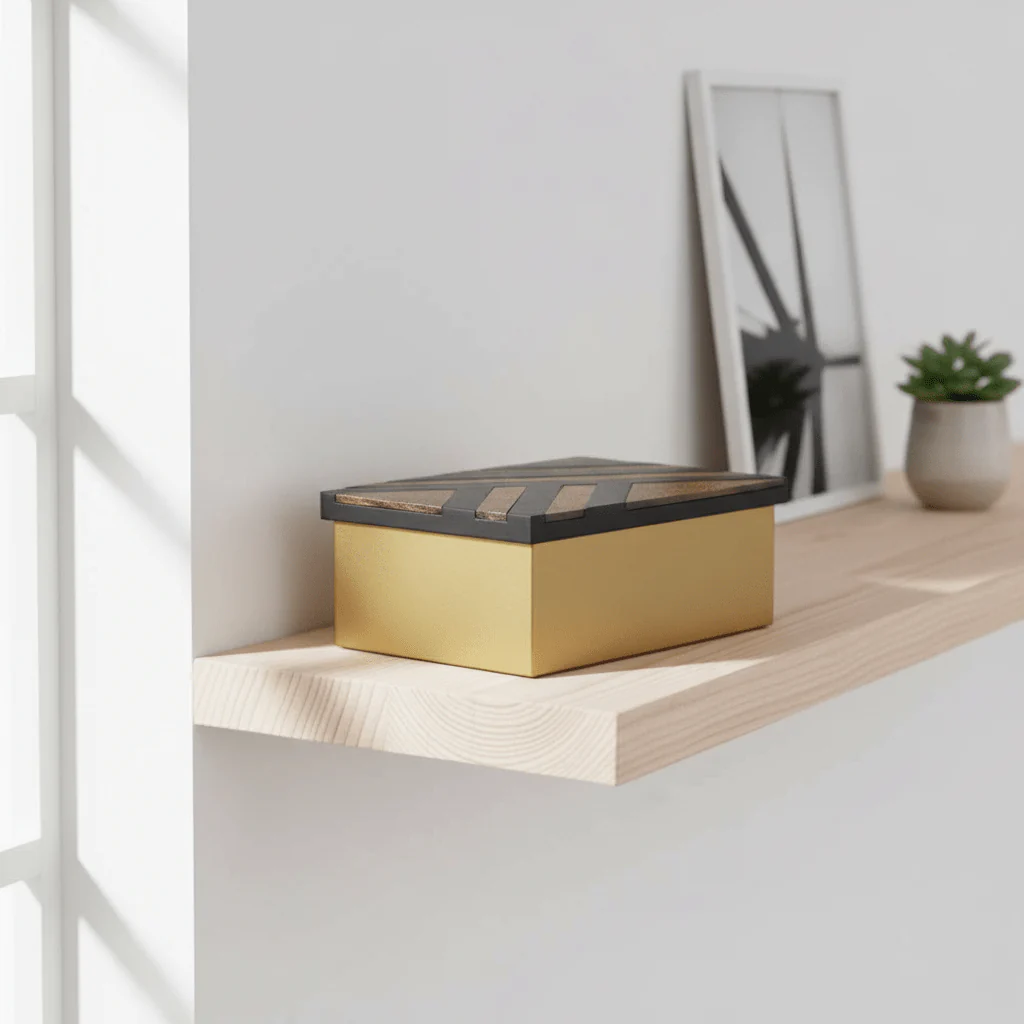 Aris Small Black and Gold Storage Box - Image 3