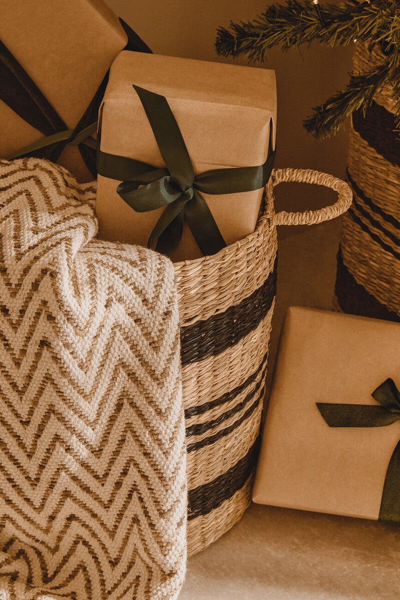 Arles Black Stripes Seagrass Baskets - Image 15