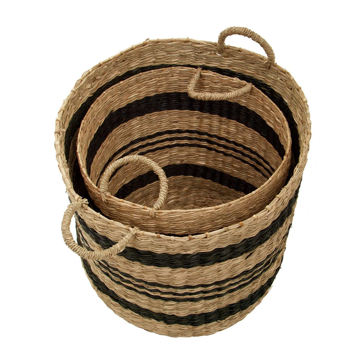 Arles Black Stripes Seagrass Baskets - Image 8