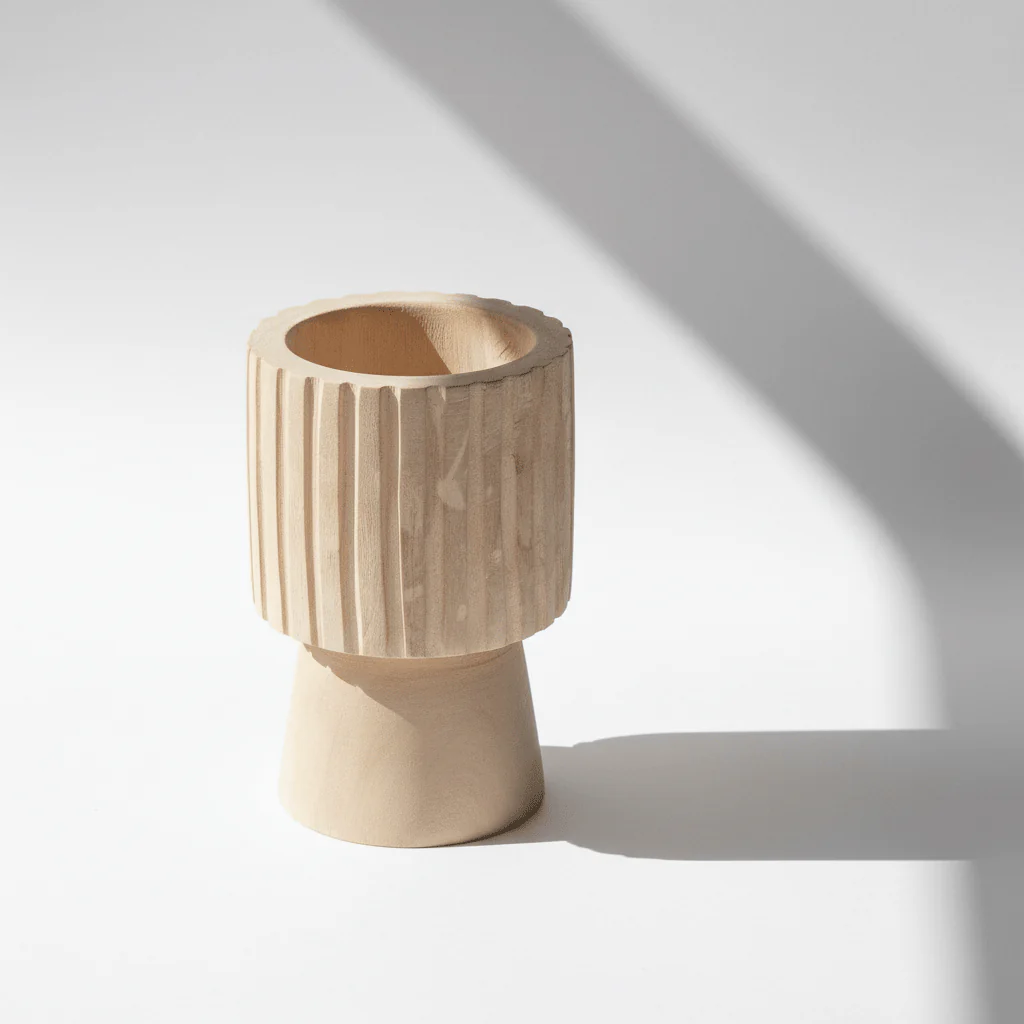 Arlo Engraved Wooden Vase - Image 4