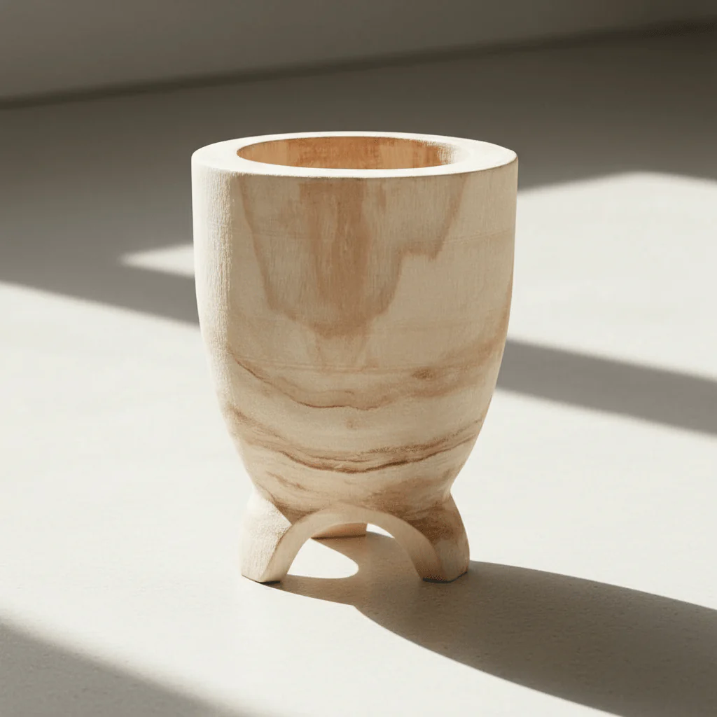 Arlo Large Natural Wooden Planter - Image 4